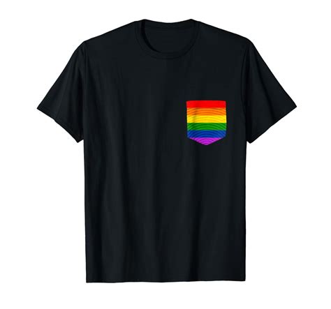 Gay Pride Flag Pocket T Shirt Original Six Stripe Pride Flag