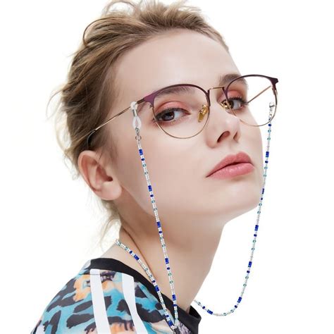 Glasses Chains Eyeglass Strap For Women Colorful Beaded Eyewear