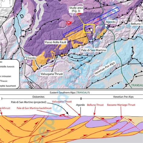 A Simplified Geological Map Of The Eastern Southern Alps And