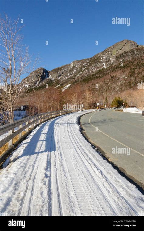 Eagle Cliff From Profile Lake In Franconia Notch State Park Of The New