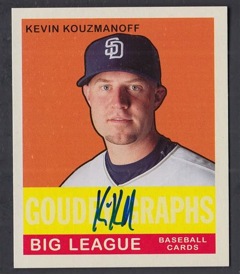 Kevin Kouzmanoff 2007 Upper Deck Goudey Sport Royalty On Card Autograph