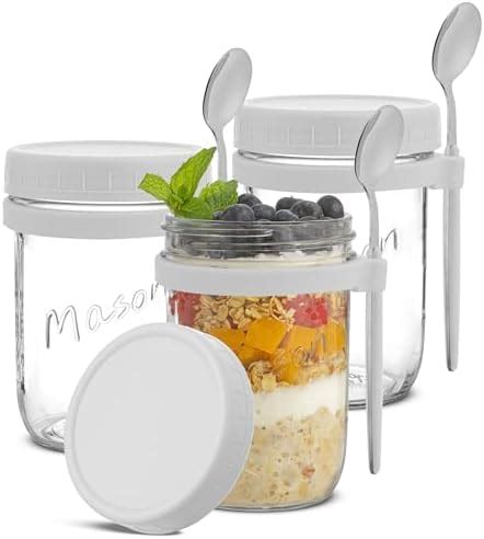 Amazon Blisome Oz Overnight Oats Jars With Lids And Spoons Set