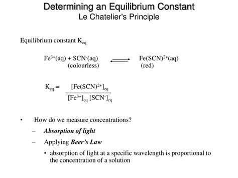 PPT Exp 14B Determining An Equilibrium Constant PowerPoint