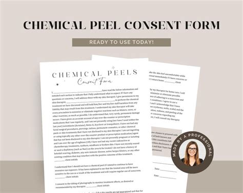 Chemical Peel Consent Form For Estheticians Customizable Digital Forms