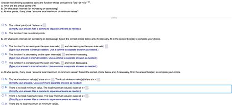 Solved Answer The Following Questions About The Function