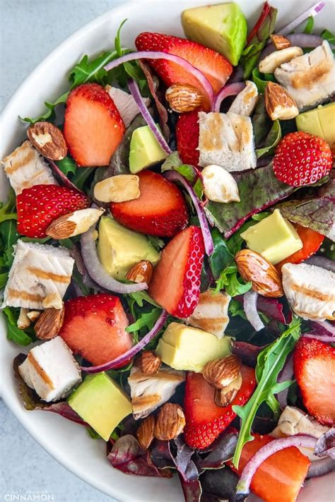 Healthy Strawberry Chicken Salad Recipe With Poppyseed Dressing