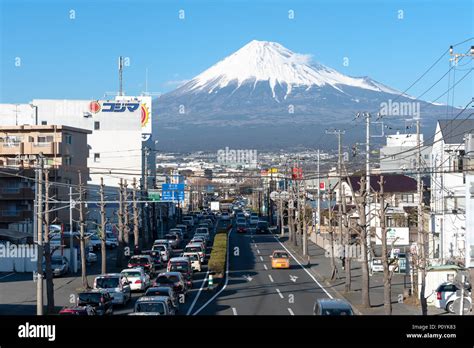 Shizuoka Prefecture, Fuji City, Japan - January 27, Beautiful day with ...