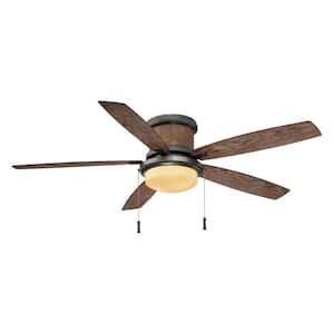 Hampton Bay Seaport In Led Indoor Outdoor Iron Ceiling Fan With