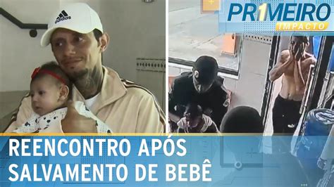 Pai E Beb Que Se Engasgou Reencontram Pms Que Salvaram Crian A