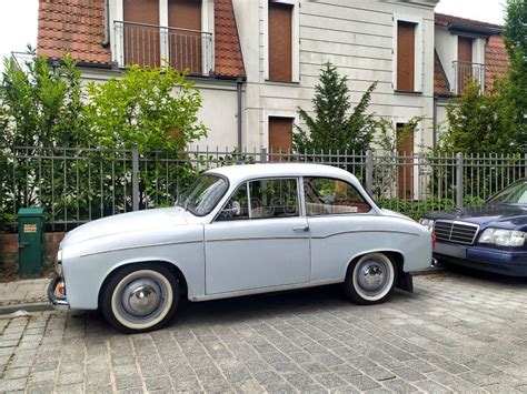 Classic Veteran Retro Old Vintage Simple Polish Car Syrena 105L Parked