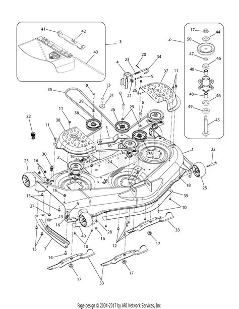 Troy Bilt 17af2acp011 Mustang Rzt 50 2008 Parts Diagram For Mower Deck