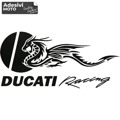 Dragon Logo Ducati Racing Sticker Type 2 Fuel Tank Sides Tip Tail