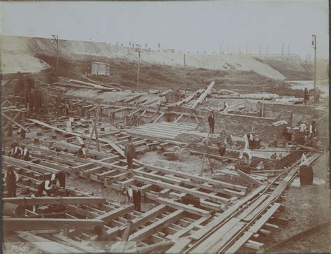 Bau Der Wilmersdorf Dahlemer U Bahnstrecke Arbeiten Im Fenn Museum