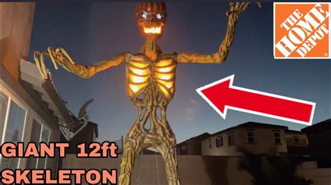 Home Depot Halloween 2022 GIANT 12ft Pumpkin Inferno Skeleton YouTube