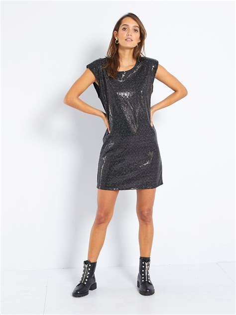 Robe à sequins noir Kiabi 18 00