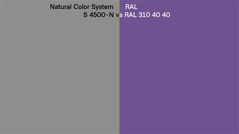 Natural Color System S 4500 N Vs RAL RAL 310 40 40 Side By Side Comparison