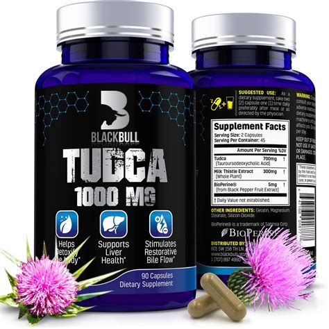 Amazon Blackbúll TUDCA 1000 MG 90 Capsules with Milk Thistle Liver