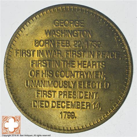 George Washington 1789 1797 First President Of The United States