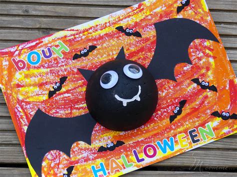 Tableau DIY envolée de chauves souris pour Halloween M comme