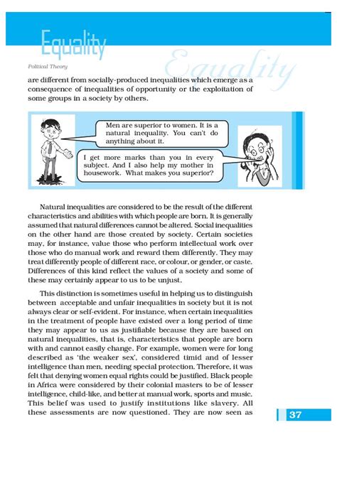 Ncert Book Class Political Science Chapter Equality Pdf Aglasem