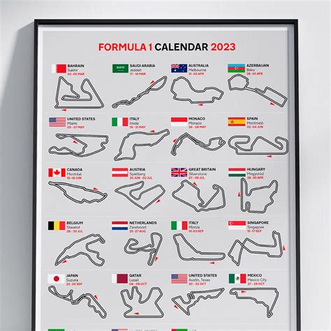 Formula 1 Calendar 2023 :: Behance