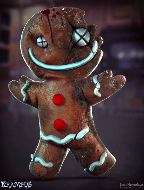 Krampus Concept Art Shows Demonic Gingerbread Men Evil Elves And