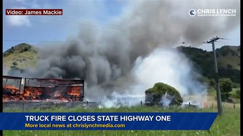 Dramatic Footage Of Truck Fire Youtube