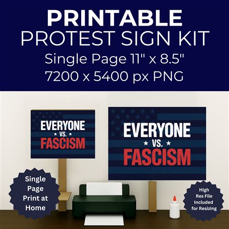 printable no kings protest signs 8