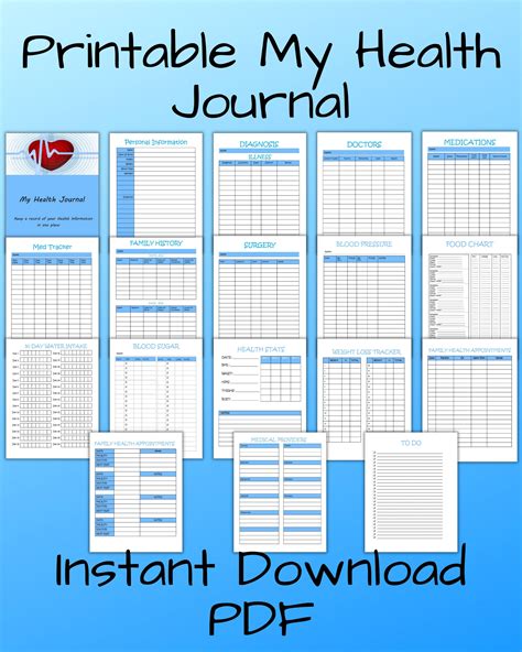 Health Journal Printable For High School