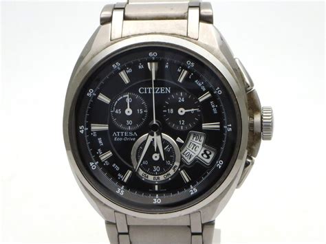 【傷や汚れあり】1000円スタート 腕時計 Citizen シチズン Attesa アテッサ エコドライブ H610 T015581 電波