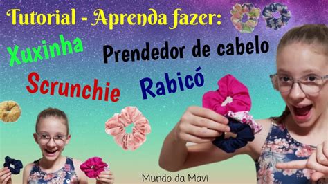 Como Fazer Scrunchie Xuxinha Prendedor De Cabelo Lacinhos Em