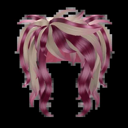 Blonde Pink Emo With Raccoon Long Pigtails Hair Roblox
