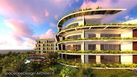 Tropical Hotel Design Curved Facade Hotel Facade Facade Architecture Hotel Design