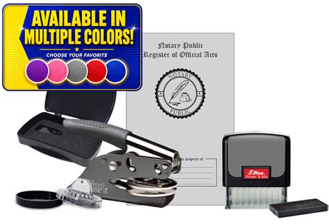 complete notary kit professional notary stamp seal embosser set