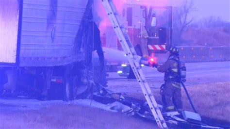 Crews Respond To Semi Fire Along I 40 Near Midwest City