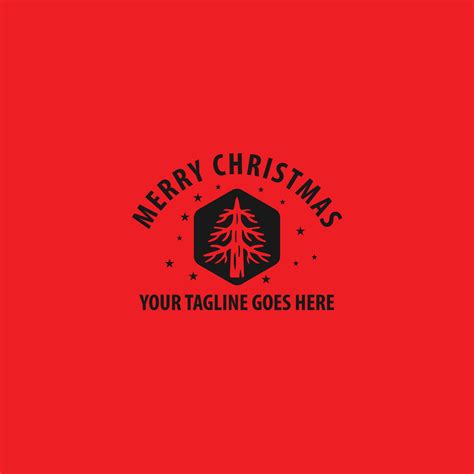 Merry Christmas Logo Vector 25450320 Vector Art At Vecteezy