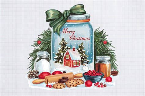 Christmas Cookie Jar Clipart Sublimation (4636091)