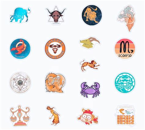 25 Astrology Stickers Zodiac Sticker Pack Decals Vinyls For Etsy