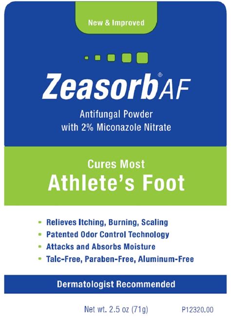 Dailymed Zeasorb Athletes Foot Miconazole Nitrate Powder