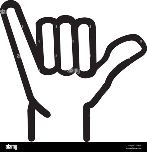 Surfer Shaka Hand Sign Icon Fotos Und Bildmaterial In Hoher Aufl Sung