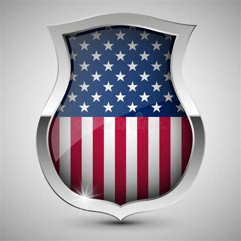 Eps10 Vector Patriotic Shield With Flag Of Usa Stock Vector Illustration Of Patriotism Blue