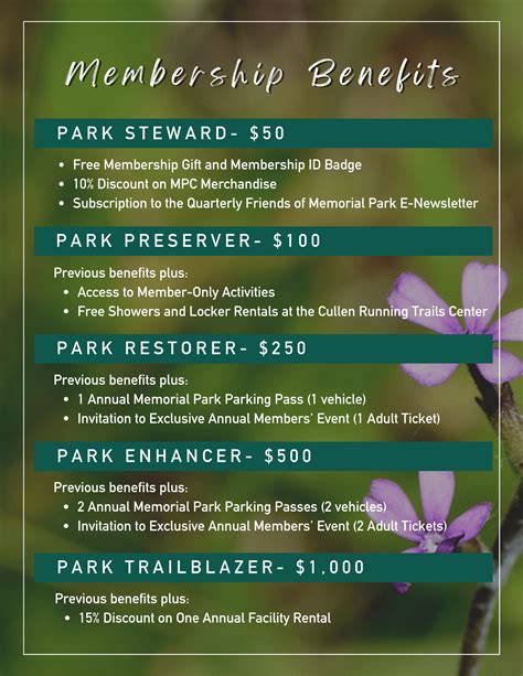 Become A Member – Memorial Park Conservancy