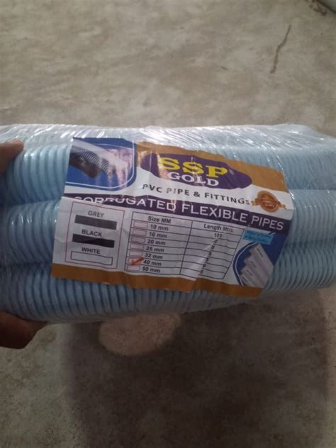 Ssp Gold Round Plain PVC Corrugated Flexible Plastic Pipe For