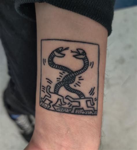 (Fresh) Keith Haring tattoo done by Josh at Red Room tattoo in Chico CA : tattoos