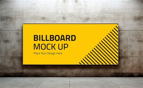 Premium PSD | Indoor billboard mockup