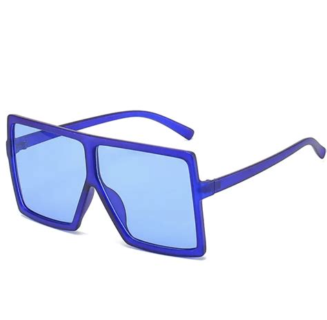 Big Square Blue Sunglasses - Cynful Creations