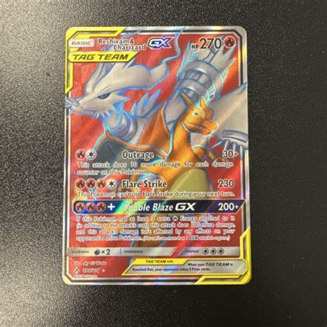 Pok Mon Tcg Reshiram Charizard Tag Team Gx Unbroken Bonds Nm