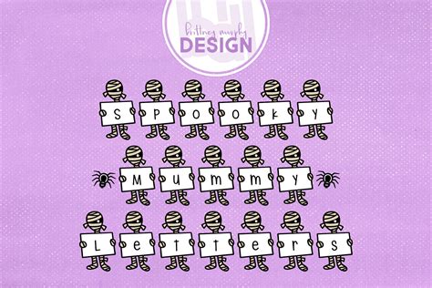 Spooky Mummy Letters Font Brittney Murphy Design