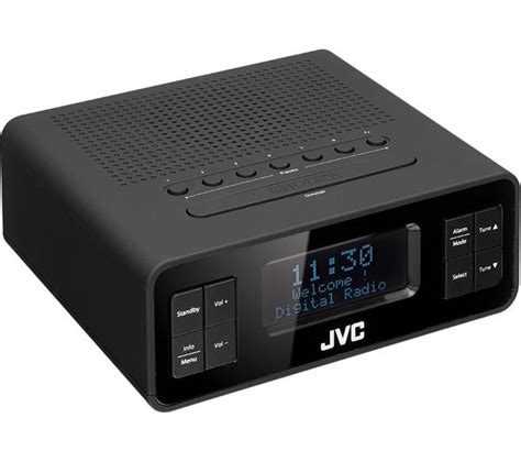 Jvc Ra D38 B Dabfm Clock Radio Black And Grey Fast Delivery Currysie