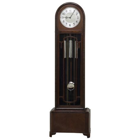 Art Deco Oak And Rosewood Longcase Clock By Enfield For Sale At 1stdibs